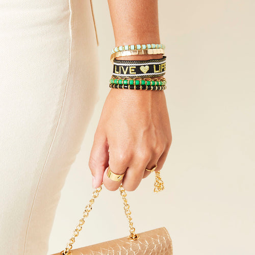 gewebtes Armband Live Love Life