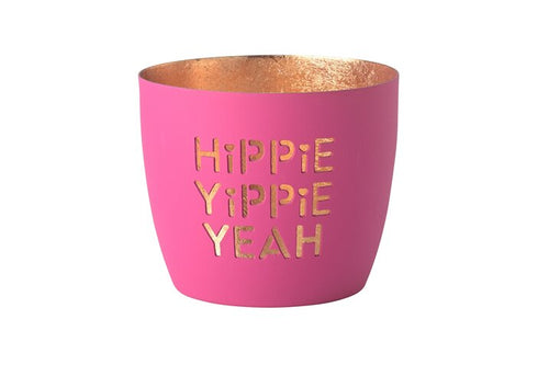 Windlicht "Yippie Hippie Yeah"