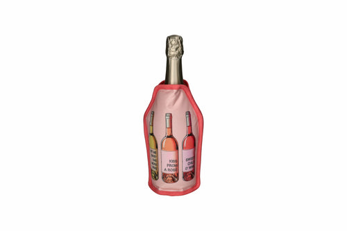 Froid Kühlmanschette "Weinflaschen" rosa