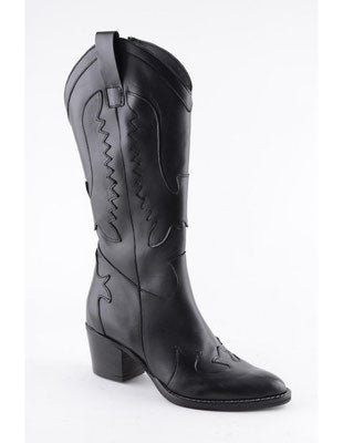 Lederstiefel Ovye black