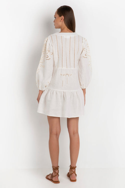 Dress Tinos short white/cream