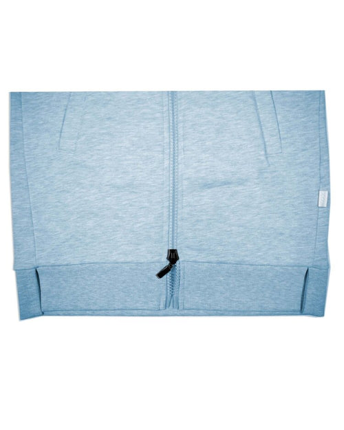 Sweatjacke long mit Stehkragen light blue