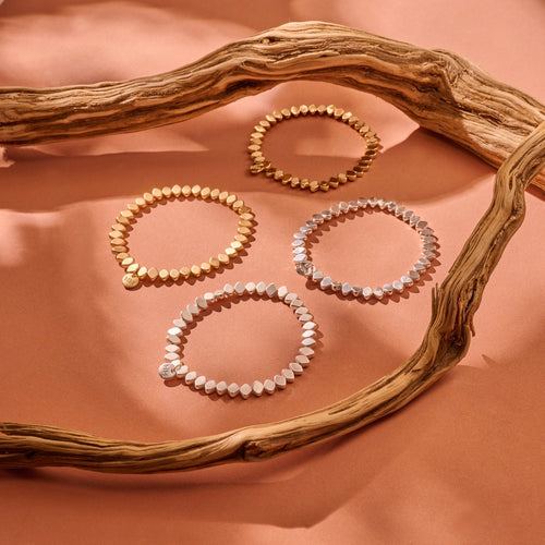 Armband "Plättchen" glanz