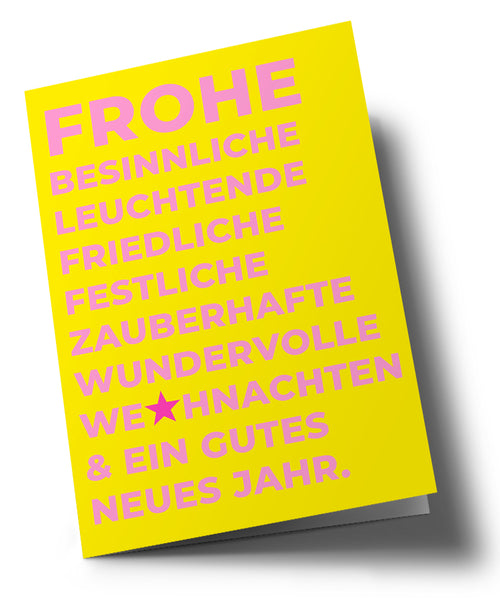 Klappkarte mit Kuvert "Weihnachtswünsche"