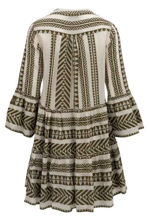 Dress Ella khaki-offwhite