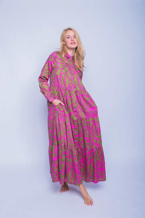 Maxidress Pink Jungle