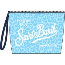 Aline Pochette Sponge Pastell Leopard light blue