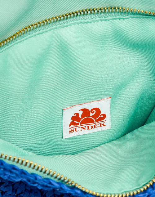 Sundek Clutch Straw "Gabi" blue