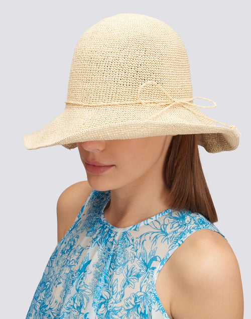 Fischerhut mit Schleife natural