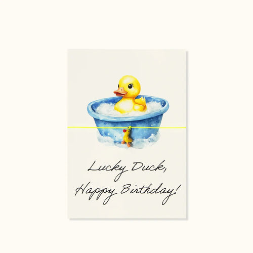 Armbandkarte "Lucky Duck, happy Birthday"