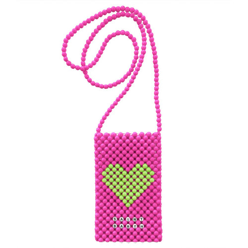 Beaded Phone Holder Heart