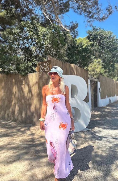 Langes Bandeau Dress "Lobsterlove"