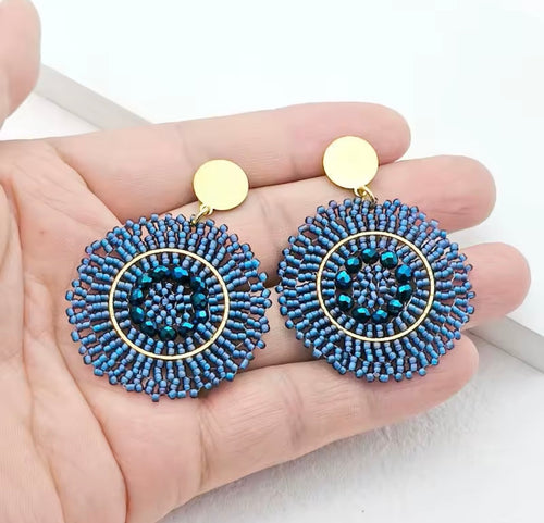 Ohrstecker Beads "Blue Addict"