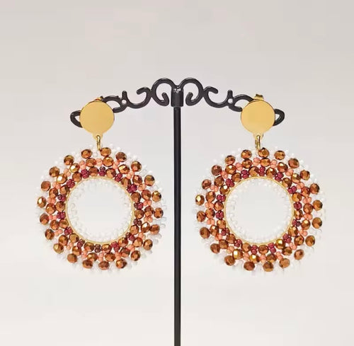 Ohrstecker Beads "Brownie"