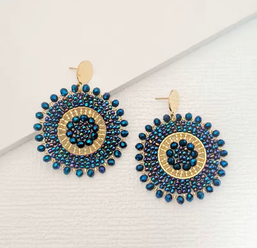 Ohrstecker Beads "Midnight"