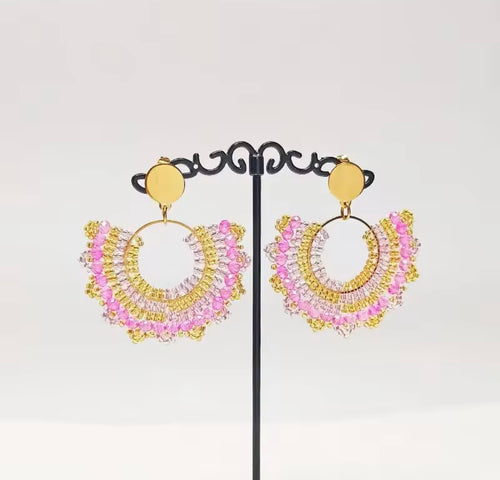 Ohrstecker Beads "Pink Lady"