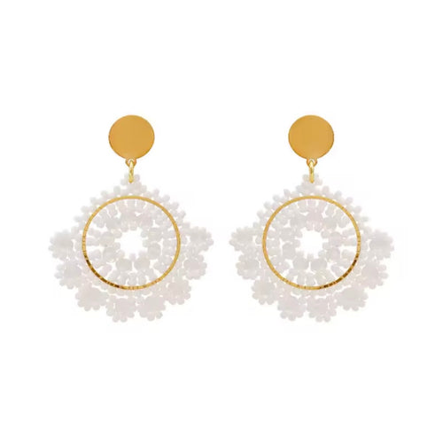 Ohrstecker Beads " Pure White"