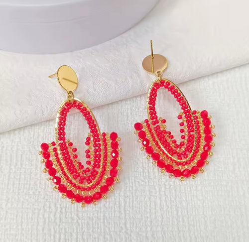 Ohrstecker Beads "Red Eclipse"