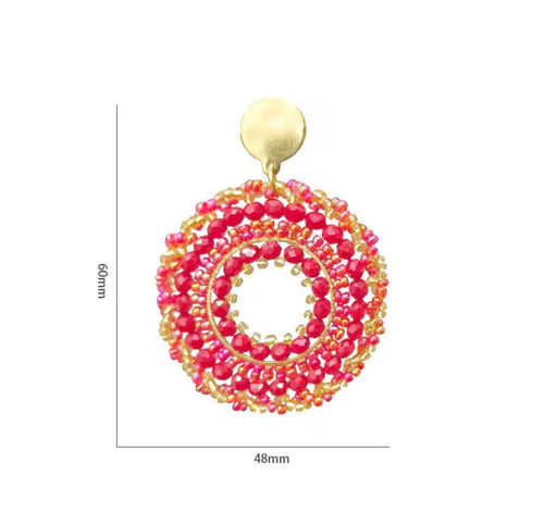 Ohrstecker Beads "Red Sun"