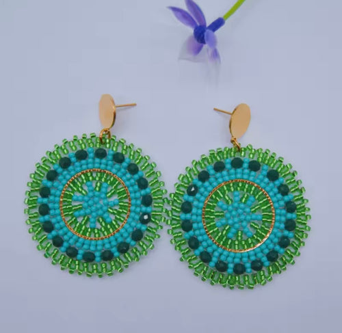 Ohrstecker Beads "Seaweed"