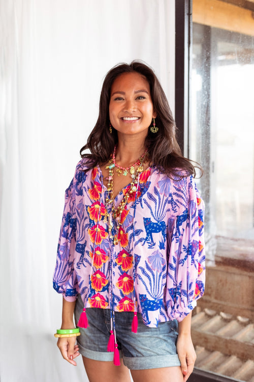 Bluse "Lila Tiger"