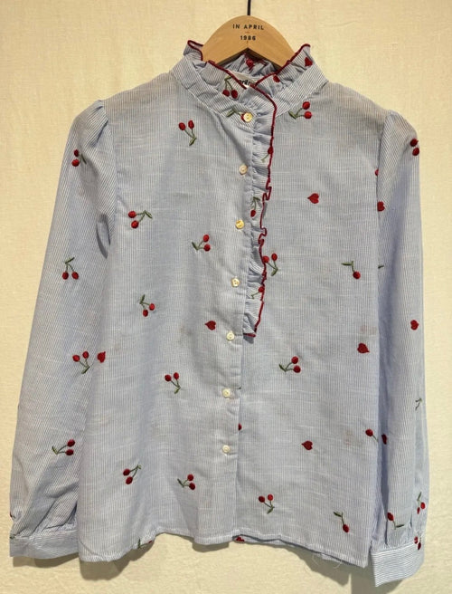 Bluse Stripes "Cherry and Hearts"