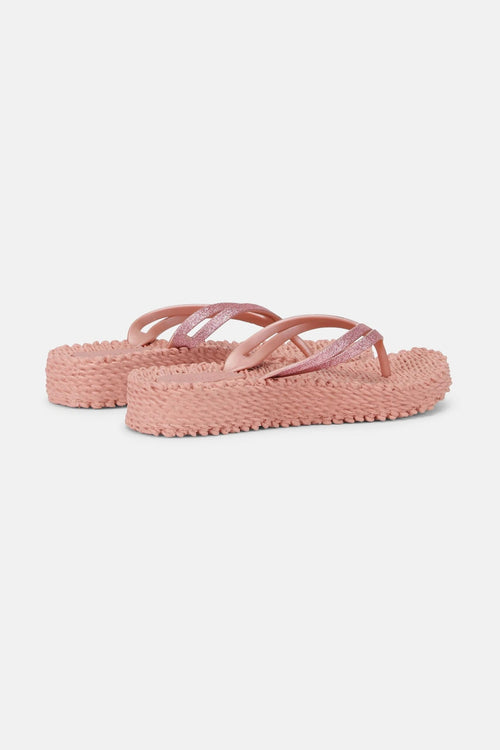 Ilse Jacobsen Plateau Flip Flops Glitter Misty Rose