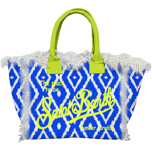 Tasche Colette Canvas Ikat Indigo blue/fluo yellow