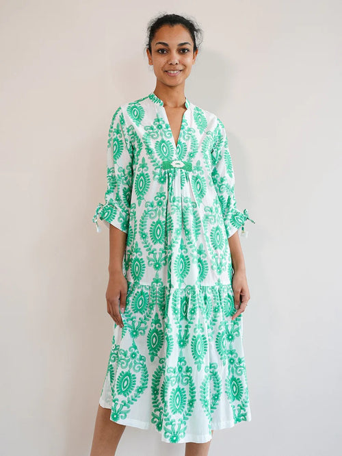 Catmint Dress white/green Ornament