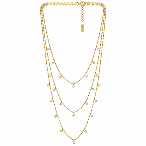 Triple Layered Kette Strass