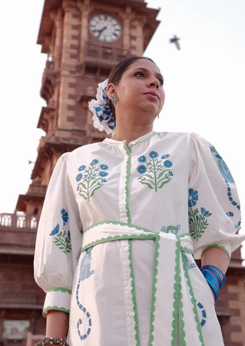 Chaupad Hemdkleid "Jodhpur" blau