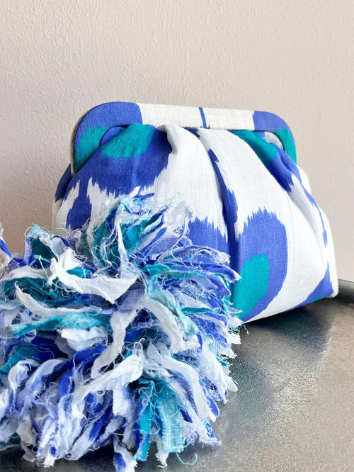 Clutch Ikat Petrol