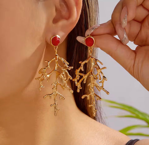 Ohrstecker "Coral Dreams" gold