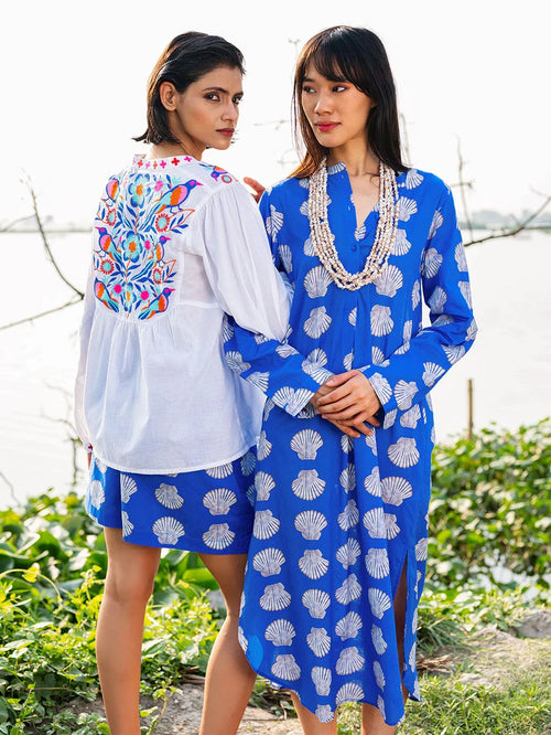 Kaftan Cedar Blue Shells