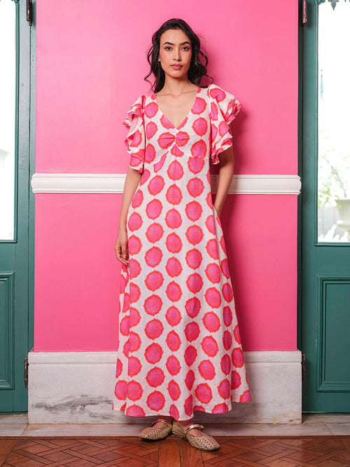 Belladonna Dress Ikat pink/orange