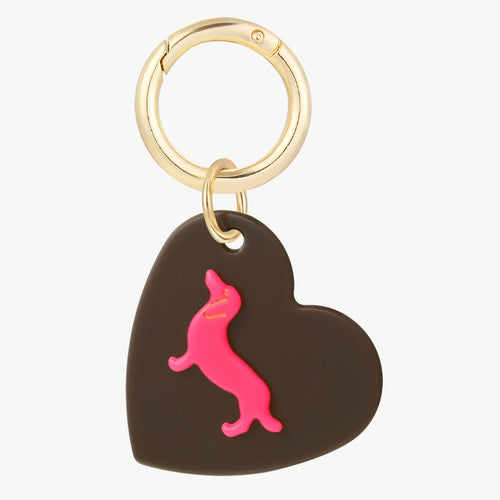 Keyring "Herz mit Dackel"
