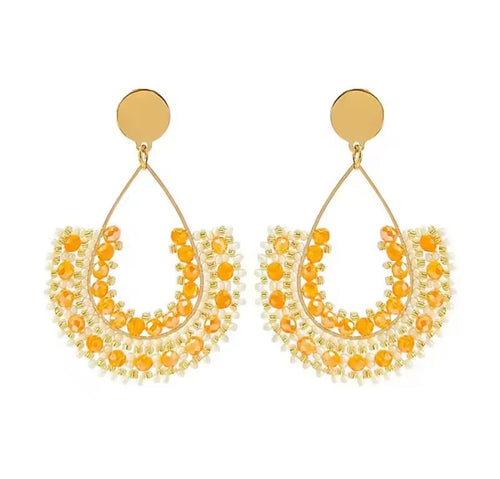 Ohrstecker Beads "Fine Drops" orange