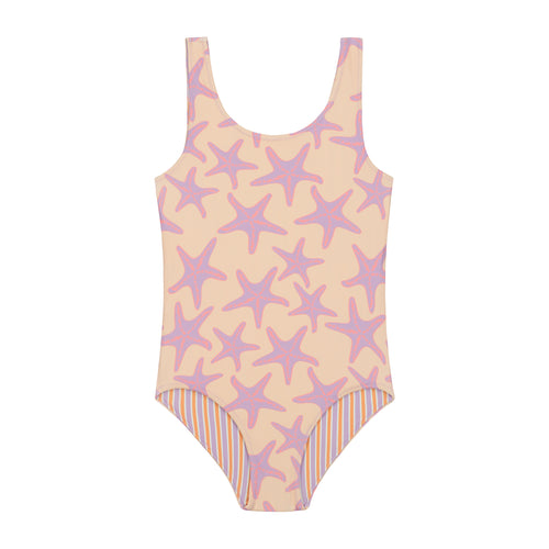Girls Badeanzug reversible Striped Starfish