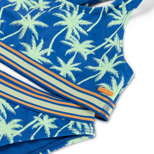 Girls Bikini Vacation Palm blue