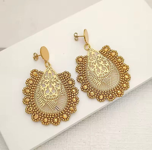 Ohrstecker Beads "Golden Hour"