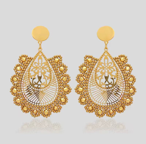 Ohrstecker Beads "Golden Hour"