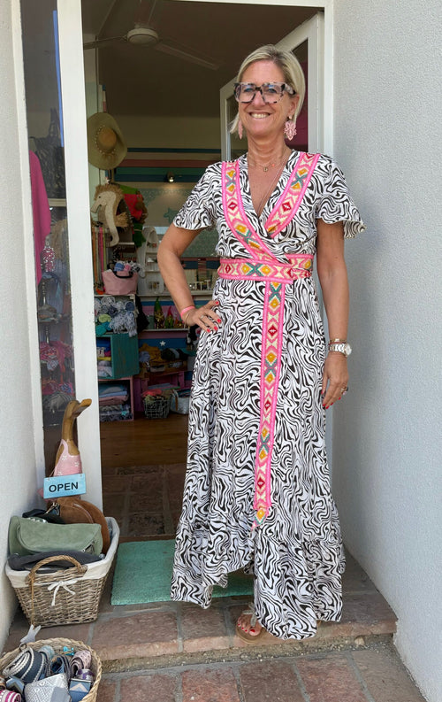 Seiden Wickeldress Jeanne Print Zebra