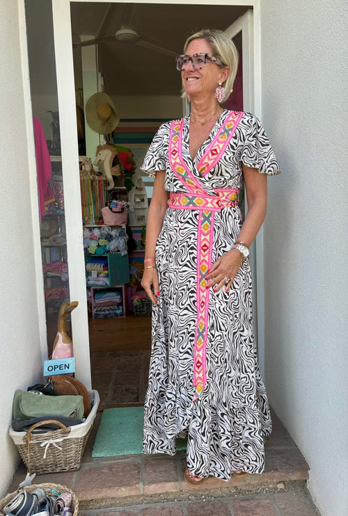 Seiden Wickeldress Jeanne Print Zebra