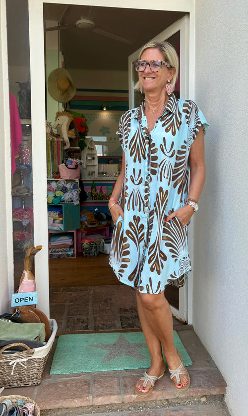 Seiden Hemdblusen Dress short