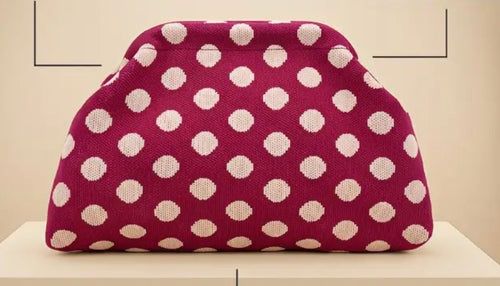 Clutch "Dots" red/white