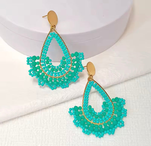 Ohrstecker Miyuki Beads "Turquoise Summer" 3