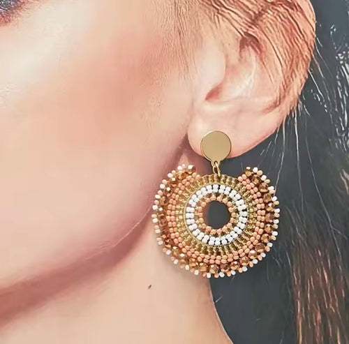 Ohrstecker Beads "Cappuccino"