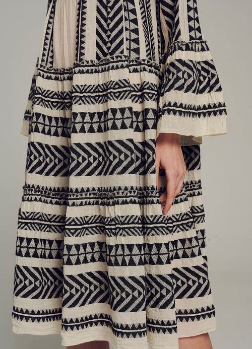 Dress Ella Midi white/black