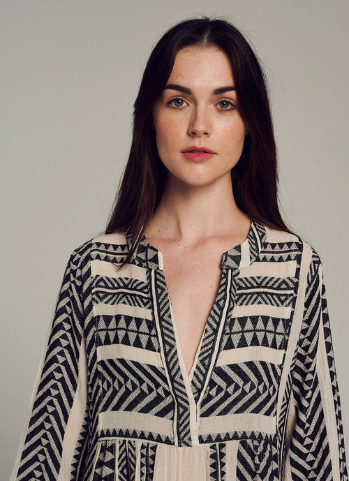 Dress Ella Midi white/black