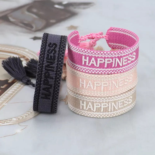 gewebtes Armband "Happiness"